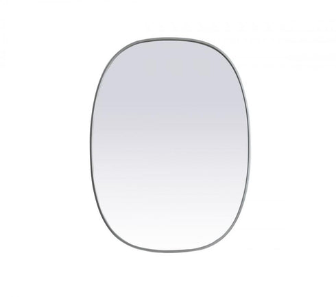 Elegant Lighting Brynn Metal Frame Oval Mirror 24x60 Inch in Silver Model: MR2B2460SIL