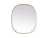 Elegant Lighting Brynn Metal Frame Oval Mirror 24x60 Inch in Silver Model: MR2B2460SIL