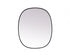 Elegant Lighting Brynn Metal Frame Oval Mirror 24x60 Inch in Silver Model: MR2B2460SIL