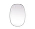Elegant Lighting Brynn Metal Frame Oval Mirror 24x60 Inch in Silver Model: MR2B2460SIL