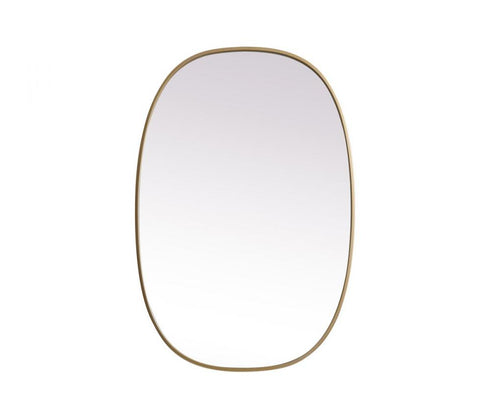 Elegant Lighting Brynn Metal Frame Oval Mirror 24x60 Inch in Silver Model: MR2B2460SIL