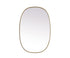Elegant Lighting Brynn Metal Frame Oval Mirror 24x60 Inch in Silver Model: MR2B2460SIL