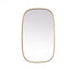 Elegant Lighting Brynn Metal Frame Oval Mirror 24x60 Inch in Silver Model: MR2B2460SIL
