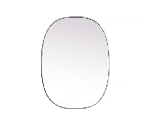 Elegant Lighting Brynn Metal Frame Oval Mirror 24x60 Inch in Silver Model: MR2B2460SIL