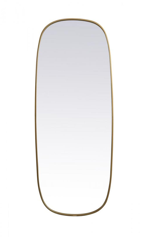 Elegant Lighting Brynn Metal Frame Oval Mirror 24x60 Inch in Silver Model: MR2B2460SIL