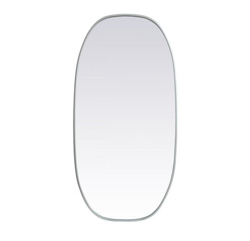 Elegant Lighting Brynn Metal Frame Oval Mirror 24x60 Inch in Silver Model: MR2B2460SIL