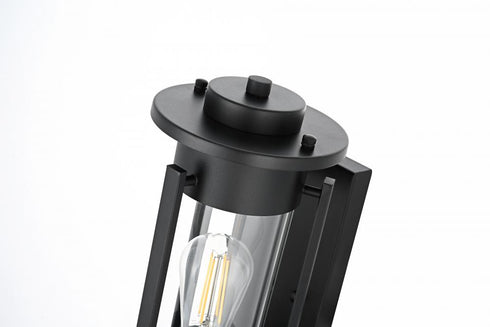 Elegant Lighting Bucknell 7 inch Outdoor Pendant in Black Model: OD349W15BK