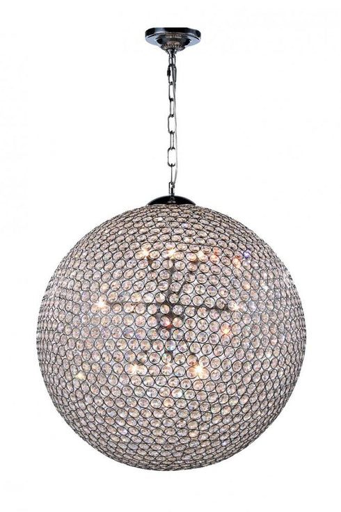 Elegant Lighting Cabaret 5 light in Chrome Pendant Clear Royal Cut Crystal Model: V2102D14C/RC