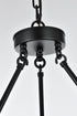Elegant Lighting Cadence Pendant Light D26 Inch G9 Lt6 40 Watt Black in Black and Clear Finish Model: 5100D26BK