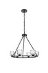 Elegant Lighting Cadence Pendant Light D26 Inch G9 Lt6 40 Watt Black in Black and Clear Finish Model: 5100D26BK