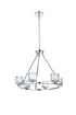 Elegant Lighting Cadence Pendant Light D26 Inch G9 Lt6 40 Watt Chrome in Chrome and Clear Finish Model: 5100D26C
