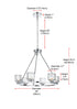 Elegant Lighting Cadence Pendant Light D26 Inch G9 Lt6 40 Watt Chrome in Chrome and Clear Finish Model: 5100D26C