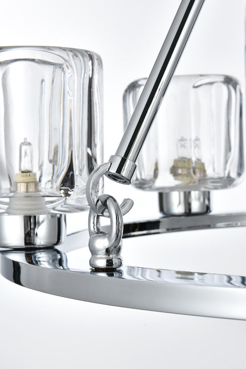 Elegant Lighting Cadence Pendant Light D26 Inch G9 Lt6 40 Watt Chrome in Chrome and Clear Finish Model: 5100D26C