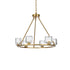 Elegant Lighting Cadence Pendant Light D26 Inch G9 Lt6 40 Watt Satin Gold in Satin Gold and Clear Finish Model: 5100D26SG