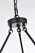 Elegant Lighting Cadence Pendant Light D32 Inch G9 Lt9 40 Watt Black in Black and Clear Finish Model: 5100D32BK