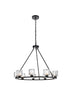 Elegant Lighting Cadence Pendant Light D32 Inch G9 Lt9 40 Watt Black in Black and Clear Finish Model: 5100D32BK