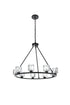 Elegant Lighting Cadence Pendant Light D32 Inch G9 Lt9 40 Watt Black in Black and Clear Finish Model: 5100D32BK
