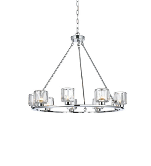 Elegant Lighting Cadence Pendant Light D32 Inch G9 Lt9 40 Watt Chrome in Chrome and Clear Finish Model: 5100D32C