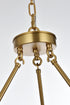 Elegant Lighting Cadence Pendant Light D32 Inch G9 Lt9 40 Watt Satin Gold in Satin Gold and Clear Finish Model: 5100D32SG
