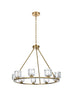Elegant Lighting Cadence Pendant Light D32 Inch G9 Lt9 40 Watt Satin Gold in Satin Gold and Clear Finish Model: 5100D32SG