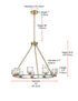 Elegant Lighting Cadence Pendant Light D32 Inch G9 Lt9 40 Watt Satin Gold in Satin Gold and Clear Finish Model: 5100D32SG
