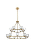 Elegant Lighting Cadence Pendant Light D36 Inch +26 Inch G9 Lt15 40 Watt Satin Gold in Satin Gold and Clear Finish Model: 5100L236SG