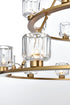Elegant Lighting Cadence Pendant Light D36 Inch +26 Inch G9 Lt15 40 Watt Satin Gold in Satin Gold and Clear Finish Model: 5100L236SG