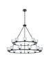 Elegant Lighting Cadence Pendant Light D36 Inch +48 Inch G9 Lt21 40 Watt Black in Black and Clear Finish Model: 5100L248BK