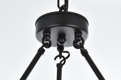 Elegant Lighting Cadence Pendant Light D36 Inch +48 Inch G9 Lt21 40 Watt Black in Black and Clear Finish Model: 5100L248BK