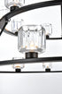 Elegant Lighting Cadence Pendant Light D36 Inch +48 Inch G9 Lt21 40 Watt Black in Black and Clear Finish Model: 5100L248BK