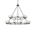 Elegant Lighting Cadence Pendant Light D36 Inch +48 Inch G9 Lt21 40 Watt Black in Black and Clear Finish Model: 5100L248BK