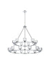 Elegant Lighting Cadence Pendant Light D36 Inch +48 Inch G9 Lt21 40 Watt Chrome in Chrome and Clear Finish Model: 5100L248C
