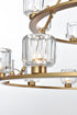 Elegant Lighting Cadence Pendant Light D36 Inch +48 Inch G9 Lt21 40 Watt Satin Gold in Satin Gold and Clear Finish Model: 5100L248SG