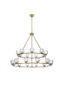 Elegant Lighting Cadence Pendant Light D36 Inch +48 Inch G9 Lt21 40 Watt Satin Gold in Satin Gold and Clear Finish Model: 5100L248SG
