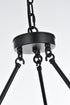 Elegant Lighting Cadence Pendant Light D36 Inch G9 Lt9 40 Watt Black in Black and Clear Finish Model: 5100D36BK