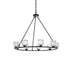 Elegant Lighting Cadence Pendant Light D36 Inch G9 Lt9 40 Watt Black in Black and Clear Finish Model: 5100D36BK