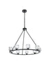 Elegant Lighting Cadence Pendant Light D36 Inch G9 Lt9 40 Watt Black in Black and Clear Finish Model: 5100D36BK