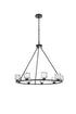 Elegant Lighting Cadence Pendant Light D36 Inch G9 Lt9 40 Watt Black in Black and Clear Finish Model: 5100D36BK