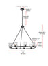 Elegant Lighting Cadence Pendant Light D36 Inch G9 Lt9 40 Watt Black in Black and Clear Finish Model: 5100D36BK