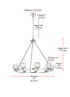 Elegant Lighting Cadence Pendant Light D36 Inch G9 Lt9 40 Watt Chrome in Chrome and Clear Finish Model: 5100D36C