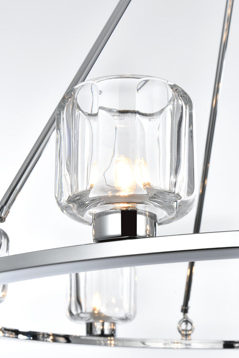 Elegant Lighting Cadence Pendant Light D36 Inch G9 Lt9 40 Watt Chrome in Chrome and Clear Finish Model: 5100D36C