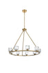Elegant Lighting Cadence Pendant Light D36 Inch G9 Lt9 40 Watt Satin Gold in Satin Gold and Clear Finish Model: 5100D36SG