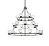 Elegant Lighting Cadence Pendant Light D48 Inch +36 Inch +26 Inch G9 Lt27 40 Watt Black in Black and Clear Finish Model: 5100L348BK