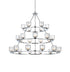 Elegant Lighting Cadence Pendant Light D48 Inch +36 Inch +26 Inch G9 Lt27 40 Watt Chrome in Chrome and Clear Finish Model: 5100L348C