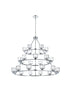 Elegant Lighting Cadence Pendant Light D48 Inch +36 Inch +26 Inch G9 Lt27 40 Watt Chrome in Chrome and Clear Finish Model: 5100L348C