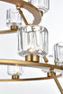 Elegant Lighting Cadence Pendant Light D48 Inch +36 Inch +26 Inch G9 Lt27 40 Watt Satin Gold in Satin Gold and Clear Finish Model: 5100L348SG