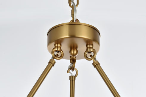 Elegant Lighting Cadence Pendant Light D48 Inch +36 Inch +26 Inch G9 Lt27 40 Watt Satin Gold in Satin Gold and Clear Finish Model: 5100L348SG