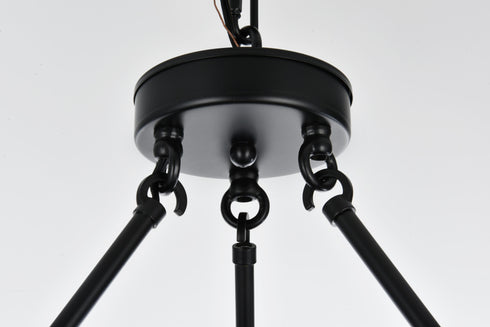 Elegant Lighting Cadence Pendant Light D48 Inch G9 Lt12 40 Watt Black in Black and Clear Finish Model: 5100D48BK