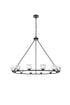 Elegant Lighting Cadence Pendant Light D48 Inch G9 Lt12 40 Watt Black in Black and Clear Finish Model: 5100D48BK