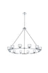 Elegant Lighting Cadence Pendant Light D48 Inch G9 Lt12 40 Watt Chrome in Chrome and Clear Finish Model: 5100D48C